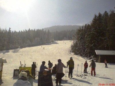 pohled na dojezd sjezdovky
